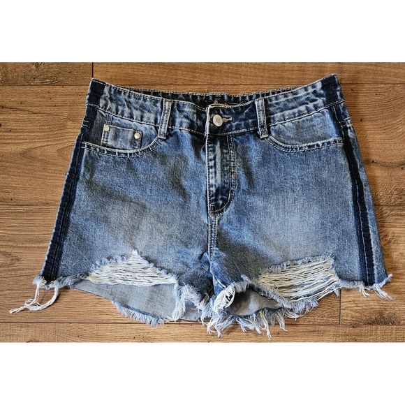 Realty Pants - Realty Jeans Size XL/42  Blue‎ Ripped Denim Distressed Shorts (30 Inch Waist)